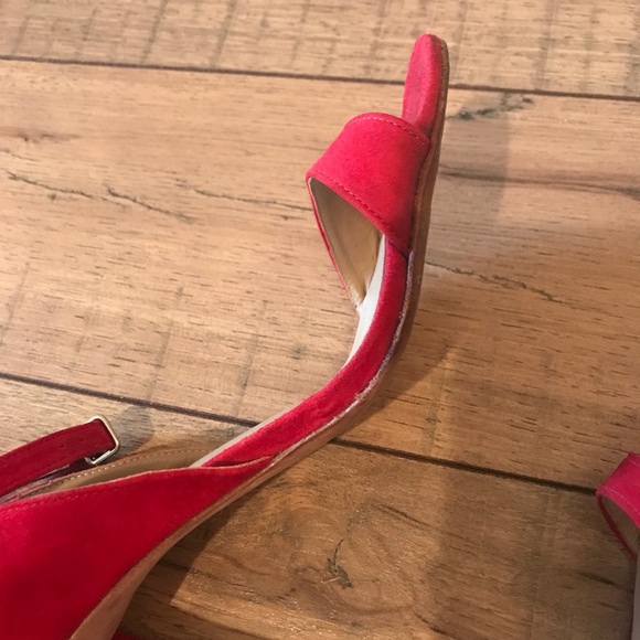 Red Suede Strappy Heels - Picture 6 of 6